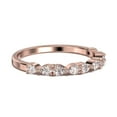 thumbnail image 3 of 0.60ct Wedding Band 18K Rose Gold Over Silver Diamond Moissanite Ring, 3 of 4