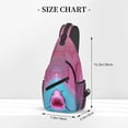 thumbnail image 2 of Lsque Pink Shark Pool Fantasy Pattern Cross Chest Bag Diagonally – Premium Durable Front Chest Sling with Adjustable Padded Strap, High-Capacity Storage, 2 of 8