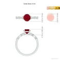 thumbnail image 4 of ANGARA Natural Marquise and Dot 1 ct Ruby Engagement Ring with Diamonds in 14K White Gold for Women (Size-6mm) | July Birthstone, Birthday, Anniversary, Jewelry Gift for Women | Natural Ruby Ring, 4 of 8
