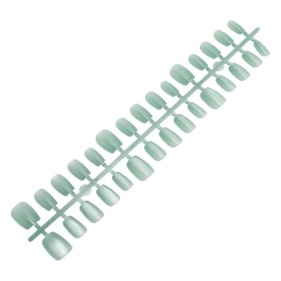 Unique Bargains 1 Pc Women's Full Coverage Fake Nails Plating XS Blue