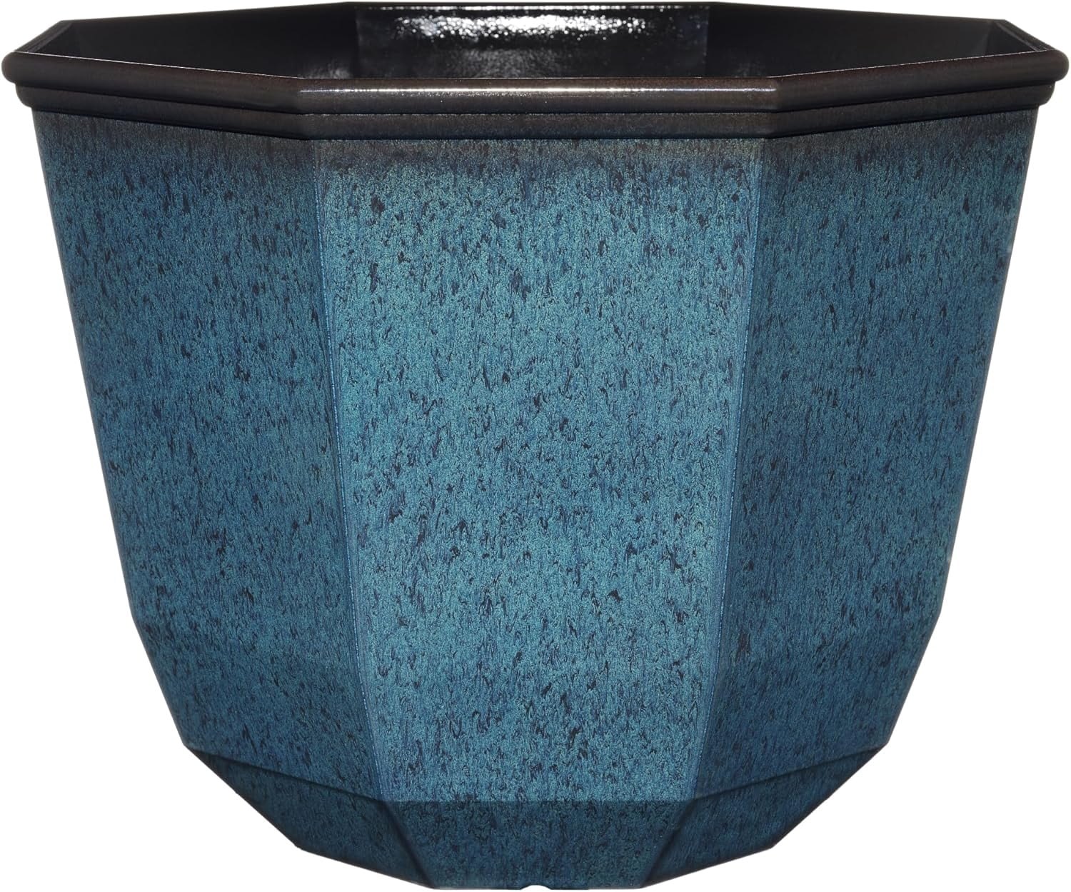 Lightweight Indoor & Outdoor Plant Pots - UV-Resistant Resin Flower Pots - Planters for Flowers & Herbs (15” Weathered Copper)