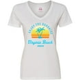 thumbnail image 3 of Inktastic Summer Enjoy the Sunshine Virginia Beach Virginia in Blue Women's V-Neck T-Shirt, 3 of 5
