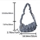 thumbnail image 4 of Bolso bandolera para mujer Bolso plisado Cloud Messenger Bolso acolchado acolchado (Gris), 4 of 8
