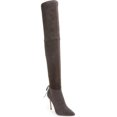thumbnail image 2 of Pour La Victoire Caterina Anthracite Suede Over the Knee Pointed Stiletto Boots (7), 2 of 7