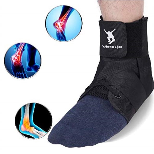 ankle brace, lace up ankle brace support for women & men, adjustable