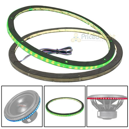 DS18 15 RGB LED Ring for Speakers and Subwoofers Waterproof LRING15 2 Pack