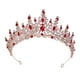 thumbnail image 5 of Coronas de diamantes de imitación Macarena Tiaras Diademas de Boda Novia Estilo Reina rojo, 5 of 8
