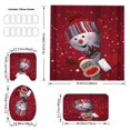 thumbnail image 2 of Bath Mat 1Pc, U-Shaped Tread Mat 1Pc, Cover Cover Cover 1Pc, Carpet 1Pc 4Pcs Merry Christmas Shower Curtain Sets With Non Slip Rugs Toilet Lid Cover And Bath Mat Shower Curtain With 12 Hooks, 2 of 3