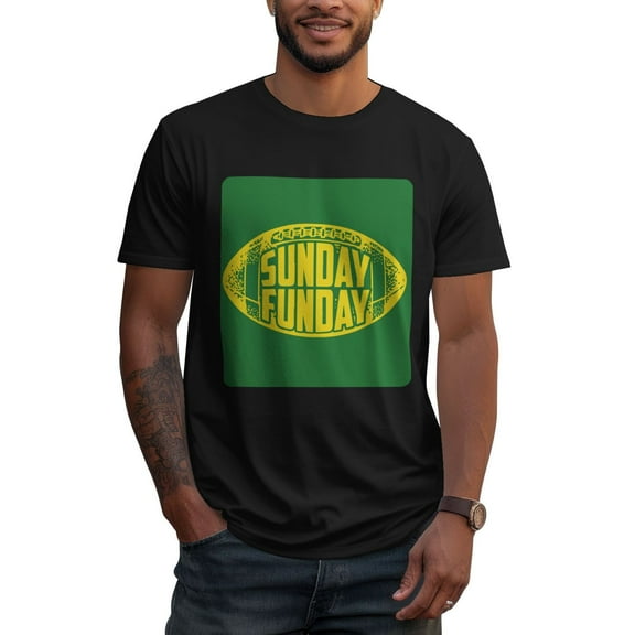 Sunday Funday Mens 100% Cotton Short Sleeve T-Shirt 180g Round Neck Casual Fashion T-Shirt