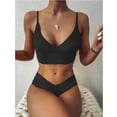 thumbnail image 2 of MSJUHEG Tummy Control Bikini for Women,Bathing Suit for Women,Bikinis Set,Tie Back Bathing Suit,Halter String,Bikini Tops Full Coverage Bottoms,Bathing Suits for Women Black M, 2 of 7