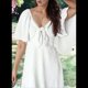 thumbnail image 5 of Vestido Mini Elegante con Escote en V Profundo y Lazo en Color M, 5 of 8
