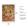 thumbnail image 2 of Padmasambhava as Loden Chogse (Supreme Genius) - Vintage Tibetan Thangka Buddhist Painting - Tibet, 18th Century - Master Art Print (Unframed) 13in x 19in, 2 of 4