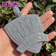 Dubss Iced Out Pendant Prong Setting All BOUI PAPER Necklace for Men Real Gold Plated Hip Hop Jewelry