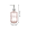 thumbnail image 4 of Unique Bargains 1 Pc Round Bottom Bamboo Grain Soap Dispenser 13.53oz Pink Silver Tone, 4 of 6