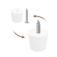 thumbnail image 4 of Uxcell 8Pcs Rubber Bumper Feet, 17mm H x 19mm W Round Pads with Washer & Screws, 4 of 6