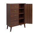 thumbnail image 4 of Prepac Milo Mid-Century Modern 5-Drawer Chest with Door, 4 of 9