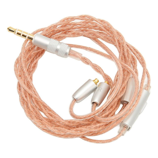 Headphone Cable,Earphone Cable Replacement Silver Earphone Cable Replacement MMCX Cable Ultra Responsive
