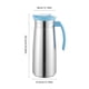 thumbnail image 3 of Hervidor de Agua de Acero Inoxidable para Puerta de Refrigerador con Tapa, Jarra de Agua Fría de Gran Capacidad (1,3 L) para Té, Jugo, Café y Leche, Sin Olores, Plateado, 3 of 7