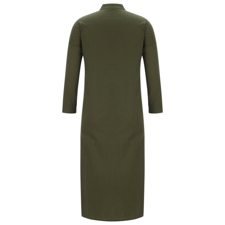 Cotton Linen Dress for Women Long Sleeve Button Jacket Dress Shirt Dresses  Solid Casual Long Dress Elegant Maxi Dress - Walmart.com