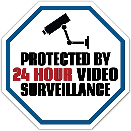 VIDEO SURVEILLANCE Security Decal  Warning Sticker no trespassing set of 14 pcs 