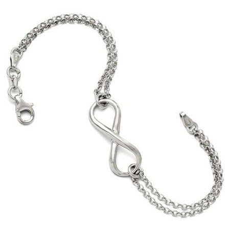 Sterling Silver 7.5in Infinity Symbol Bracelet
