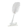 White Feather Signin Holder Set for Wedding Guest Book