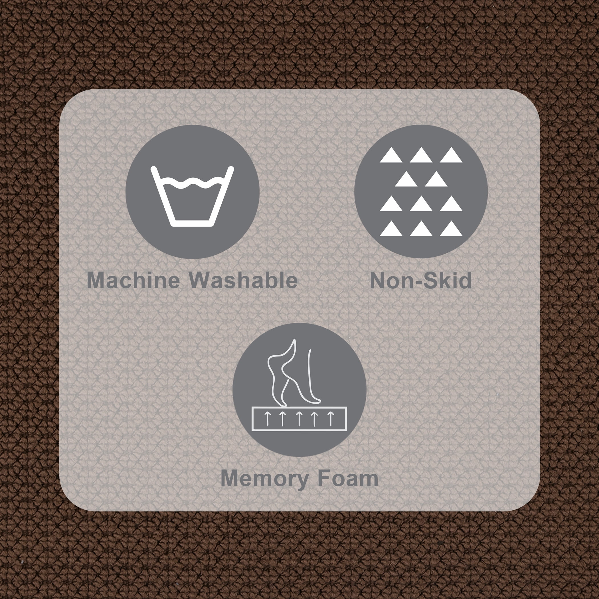 Better Homes & Gardens Signature Soft Memory Foam Brown Basket, Cotton Bath Rug, 20" x 34"