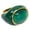 Green, variant on Women's Chunky Gemstone Statement Rings Large Bold Stainless Steel Silhouette Dome Gem Band, Classic Vintage Cocktail Party Jewelry White Size 10