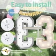 thumbnail image 4 of Marquee Light Up Numbers Teebloom de 3 pies con bolsa de agua pesada, 4 of 6