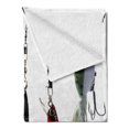 thumbnail image 2 of Fishing Soft Flannel Fleece Throw Blanket, Various Type of Fishing Baits Hobby Leisure Passtime Sports Hooks Catch Elements, Cozy Plush for Indoor and Outdoor Use, 50" x 70", Multicolor, by Ambesonne, 2 of 5