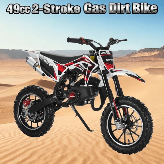 Kids Dirt Bike, 49cc Gas Dirt Bike, 2-Stroke Dirt Bike, Gas Power Pocket Rocket Bike, Off Road Mini Motorcycle Max Load 220LBS[New Model Quality Improvement], Fall Fun for Kids