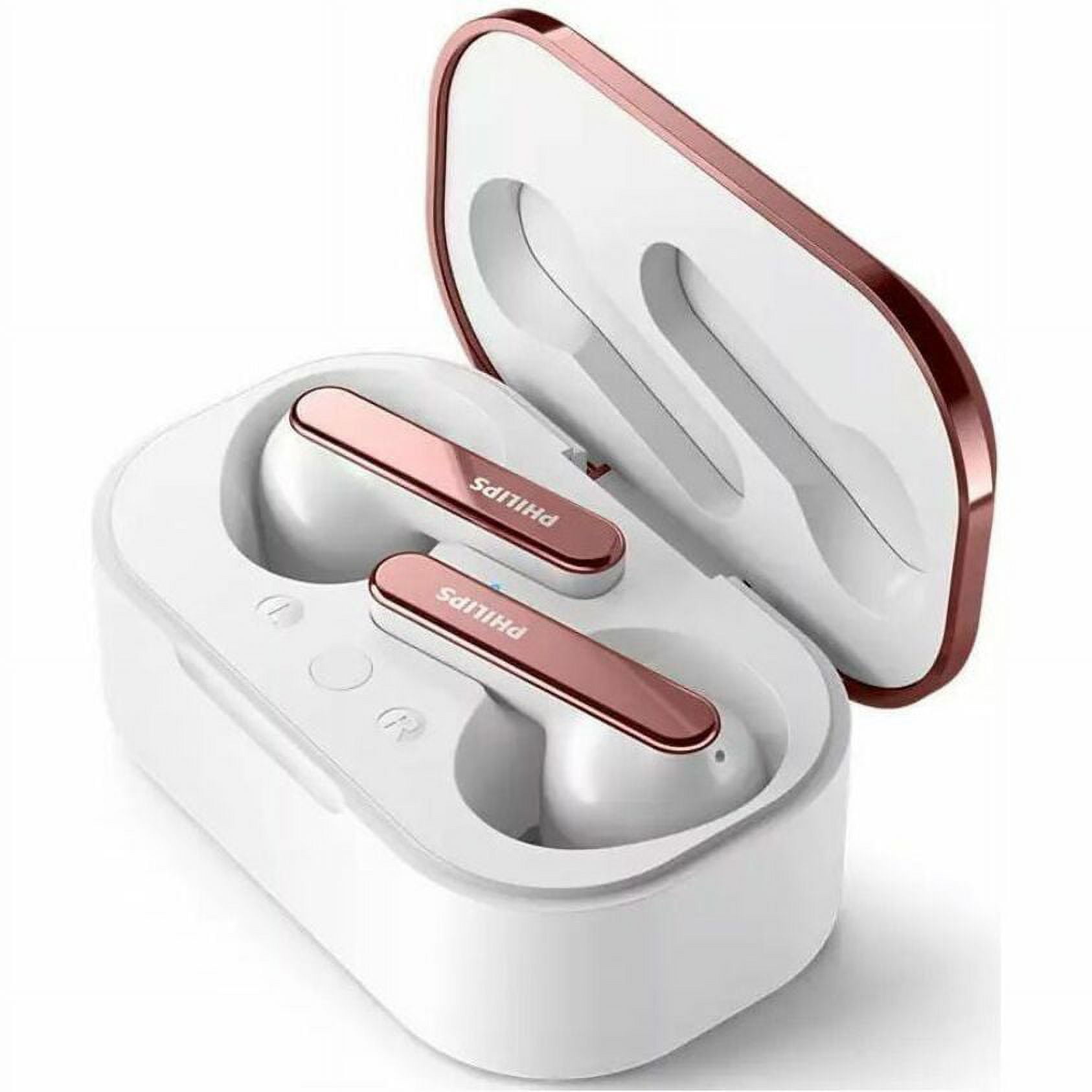 PHILIPS T5506 True Wireless Headphones with Noise Canceling Pro (ANC) and Up to 32hrs Playtime with Wireless Charging Case, White : PHILIPS T5506 True Wireless Headphones with Noise