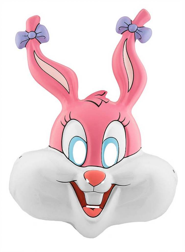 Tiny Toons Pink Babs Bunny PVC Plastic Half Mask Classic