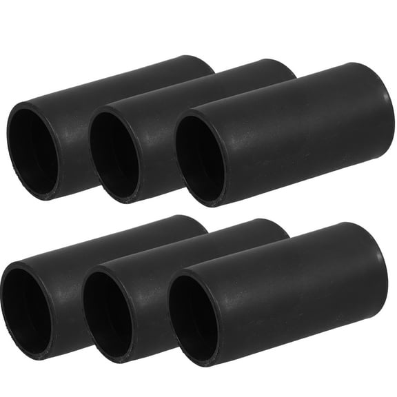 6pcs Black PP Broom Gripper Extension Sleeve for Swimming Use Easy Installation and Secure