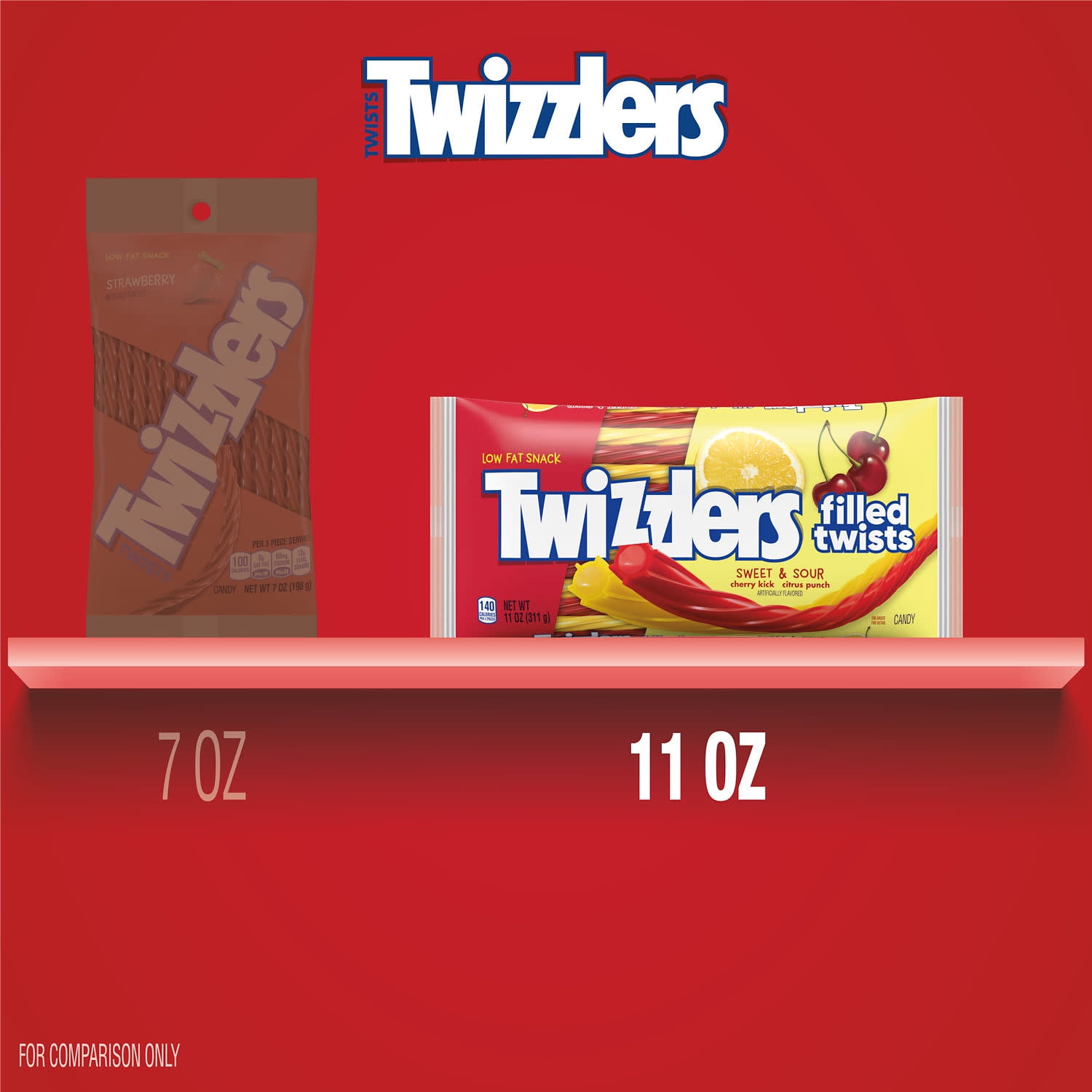 Twizzlers Filled Twists Cherry Kick and Citrus Punch