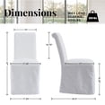 thumbnail image 2 of Dayalane Slipcovered Parsons Dining Chairs Set of 6, Modern Farmhouse High Back Linen Upholstered Chair with Removable Skirted, Classic Wooden Side Kitchen Chairs for Dining Living Room, Beige, 2 of 10