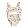 thumbnail image 4 of Swimsuit Girls Beige One Piece Swimsuits Quick Dry Girls Bathing Suits 24M, 4 of 4
