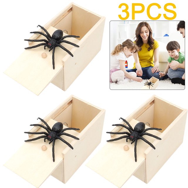 Caja Araña 3 Uds. Juguete Broma Duradero para Asustar Al Regalo Amiga