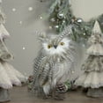 thumbnail image 2 of Northlight 12" Standing White and Gray Owl Table Top Christmas Figure, 2 of 6