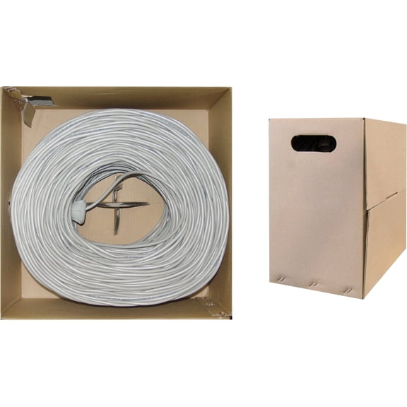 CableWholesale 1000 Foot Bulk Shielded Cat6 Gray Ethernet Cable, Stranded, 24AWG Network Cable, 4 Pair Stranded Bare Copper, Shielded Twisted Pair (STP) Internet Cable with Pull Box