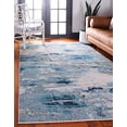 thumbnail image 1 of Unique Tapis de Zone Bleu Clair Moderne Abstrait de Collection Chromatique de Métier (2 x 3), 1 of 2