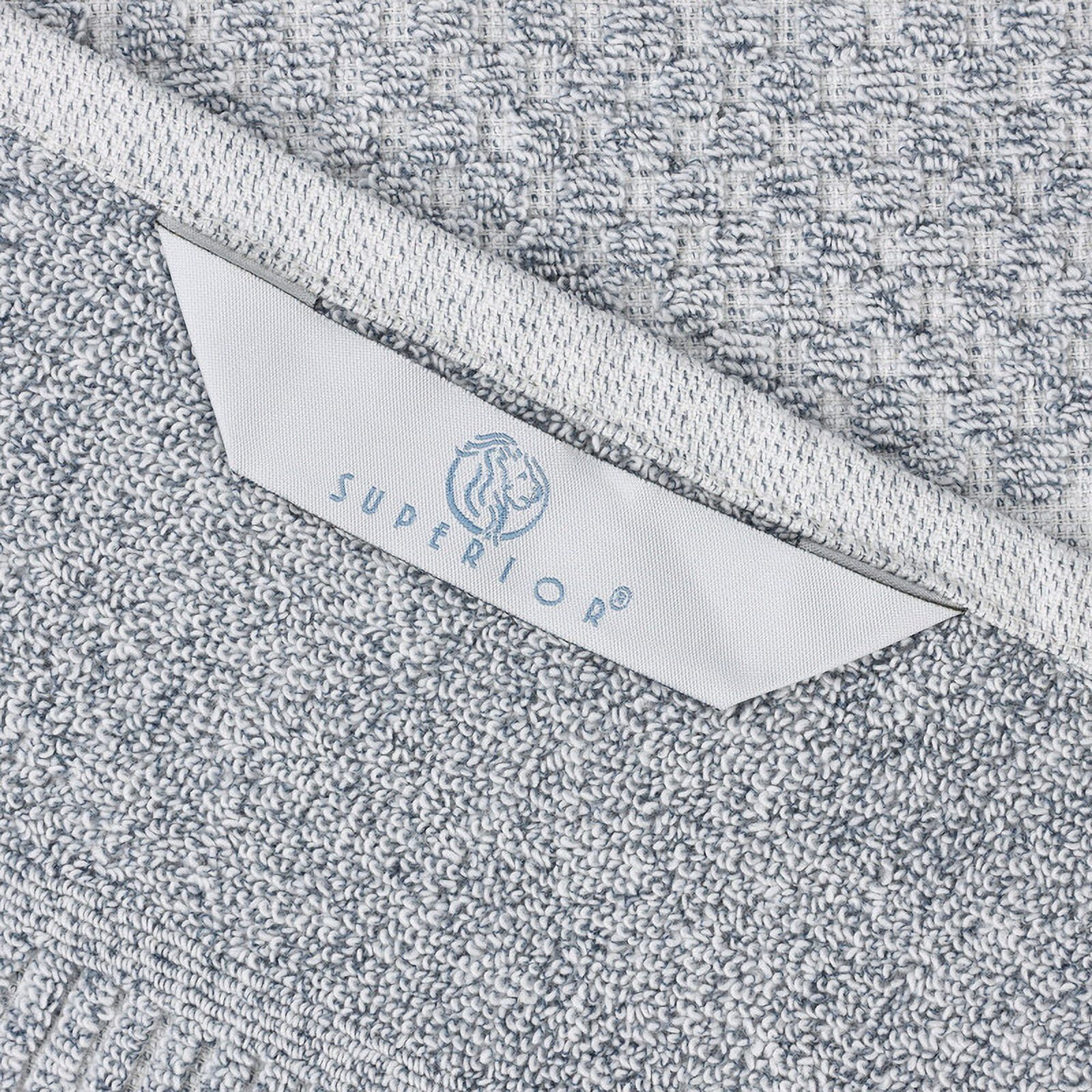 Superior Naples Viscose Cotton Blend Medium Weight Bath Sheets, Set of 2, Denim Blue