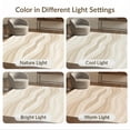 thumbnail image 7 of ODIKA 4'x6' Washable Area Rug Non-Slip, Chair-Friendly, Flatwoven Abstract Stripe Wave Minimalist Neutral Cream Beige Composition Refined for Home Office, Under Desk, 7 of 7
