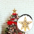 thumbnail image 3 of GOOHOCHY Christmas Tree Topper: Christmas Star Treetop, Gold Christmas Ornaments Decorative Tree Star 6inch Golden, 3 of 8