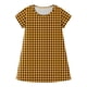 thumbnail image 5 of Girls' Summer Dress Kids 2025 Classic Plaid Short Sleeve Dress Comfortable Casual Dresses for Everyday Wear ,Sie:120, 5 of 7