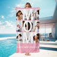 thumbnail image 2 of Personalized Custom Beach Towels with Picture Logo Photo Names Customized Pool Travel Towel for Kids Adults Women Men 30" X 60", 2 of 5