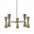 thumbnail image 2 of MH OVERSEAS 10-Light Sputnik Chandelier - Modern Brushed Brass Ceiling Pendant Light, Elegant Mid-Century Design for Living Room, Dining Room, or Kitchen, 2 of 3