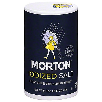 Morton Iodized Table Salt, 1.625 lb