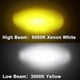 thumbnail image 2 of 1Pc Universal Motorcycle LED Headlight Projector Lens Dual Color ATV Scooter Driving for Cafe Racer Light Auxiliary Spotlight Lamp, 2 of 5
