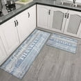 thumbnail image 2 of Grateful Thankful Blessed Kitchen Rugs Set of 2 Light Blue Non-Slip Kitchen Rug and Mat Cushioned Comfort Kitchen Standing Rug for Kitchen Floor Farmhouse Thanksgiving Decor 17"x47"+17"x30", 2 of 7